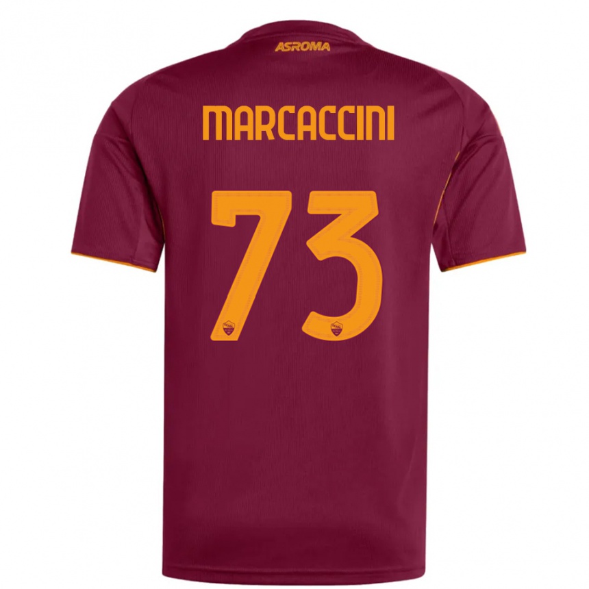 ילדים כדורגל Alessio Marcaccini #73 בורגונדי כתום ג'רזי ביתית 2025/26