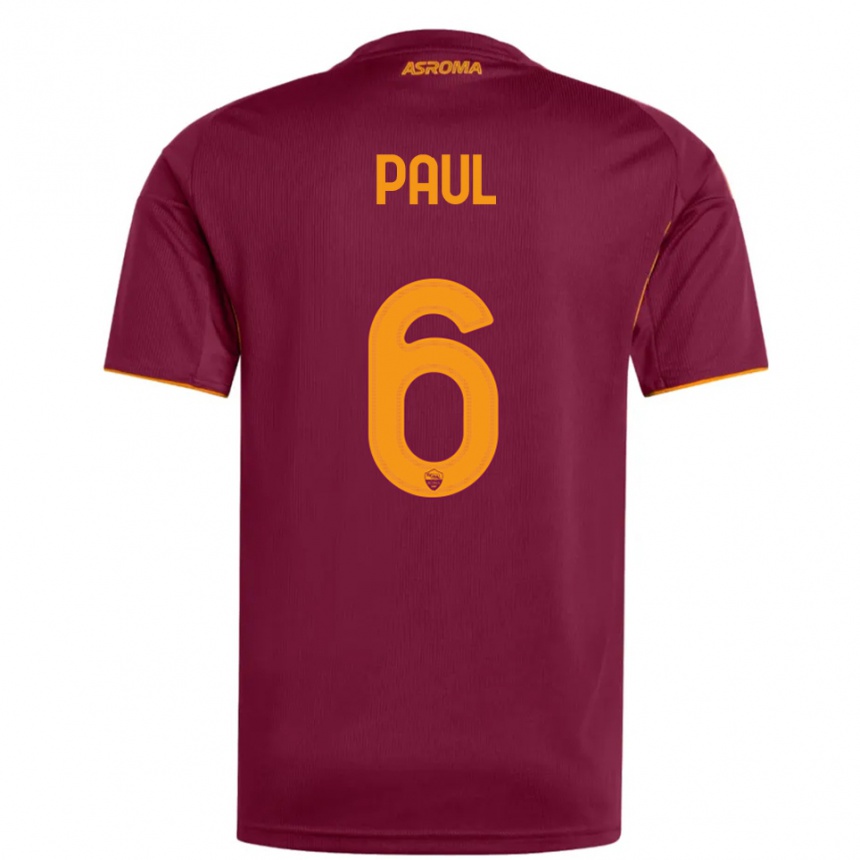 ילדים כדורגל Daniele Paul #6 בורגונדי כתום ג'רזי ביתית 2025/26