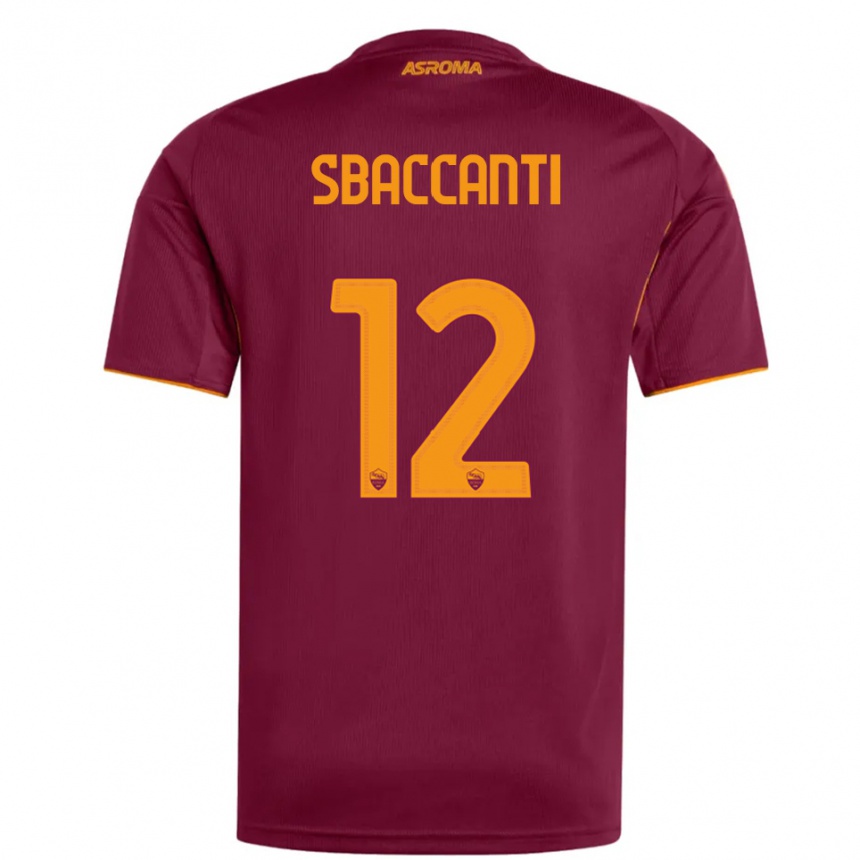 ילדים כדורגל Christian Sbaccanti #12 בורגונדי כתום ג'רזי ביתית 2025/26