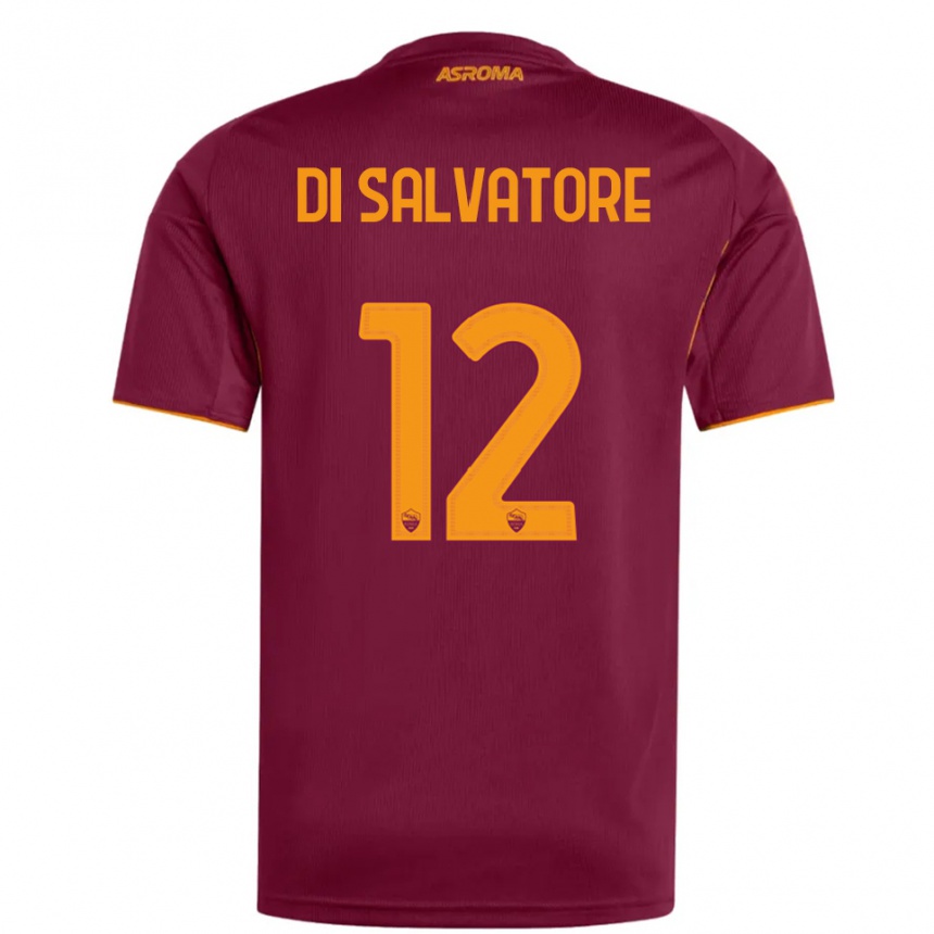 ילדים כדורגל Diego Di Salvatore #12 בורגונדי כתום ג'רזי ביתית 2025/26