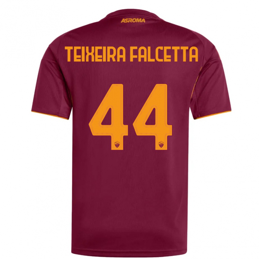 ילדים כדורגל Pietro Teixeira Falcetta #44 בורגונדי כתום ג'רזי ביתית 2025/26