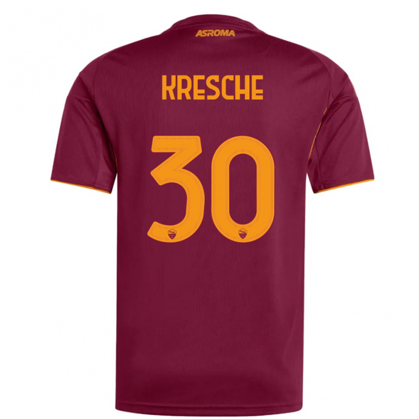 ילדים כדורגל Isabella Kresche #30 בורגונדי כתום ג'רזי ביתית 2025/26