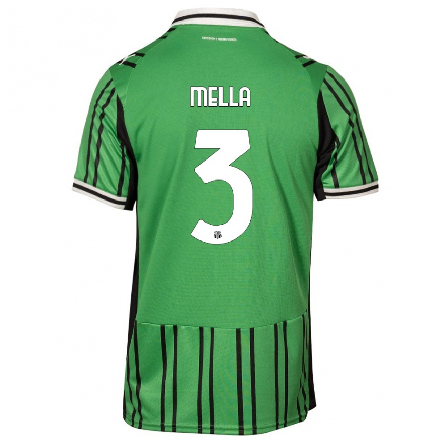ילדים כדורגל Sara Mella #3 ירוק שחור ג'רזי ביתית 2025/26
