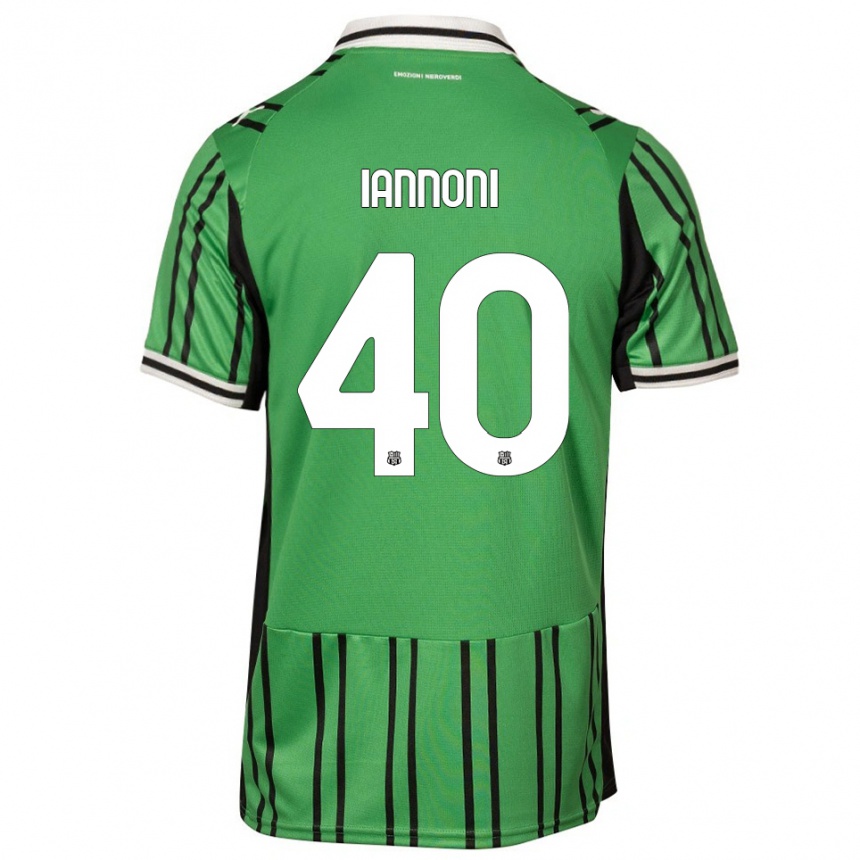 ילדים כדורגל אדוארדו ינוני #40 ירוק שחור ג'רזי ביתית 2025/26