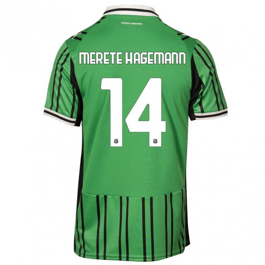 ילדים כדורגל מאיה האגמן #14 ירוק שחור ג'רזי ביתית 2025/26