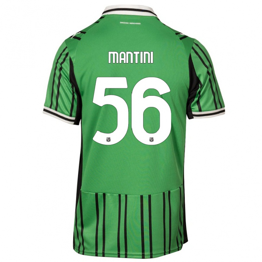 ילדים כדורגל Raffaele Mantini #56 ירוק שחור ג'רזי ביתית 2025/26