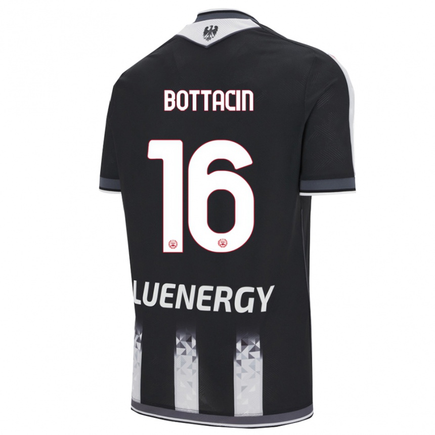 ילדים כדורגל Enrico Bottacin #16 שחור לבן ג'רזי ביתית 2025/26