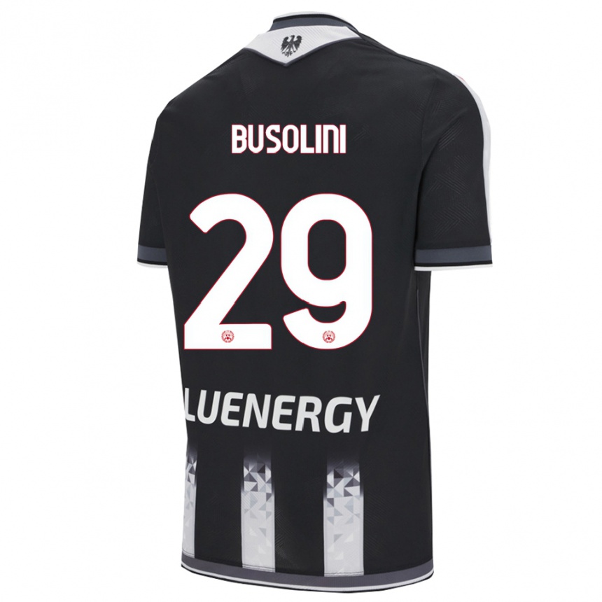 ילדים כדורגל Alessandro Busolini #29 שחור לבן ג'רזי ביתית 2025/26