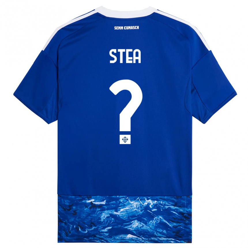 ילדים כדורגל Guglielmo Stea #0 כחול לבן ג'רזי ביתית 2025/26