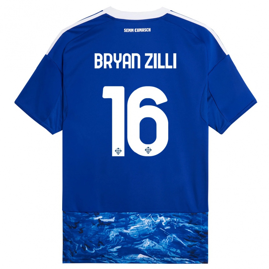 ילדים כדורגל Rocco Bryan Zilli #16 כחול לבן ג'רזי ביתית 2025/26