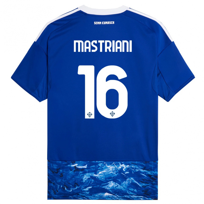 ילדים כדורגל Salvatore Mastriani #16 כחול לבן ג'רזי ביתית 2025/26