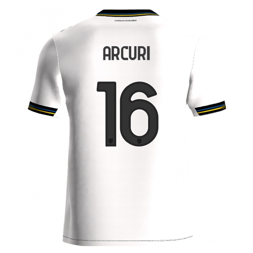 ילדים כדורגל Francesco Arcuri #16 לבן שחור ג'רזי ביתית 2025/26