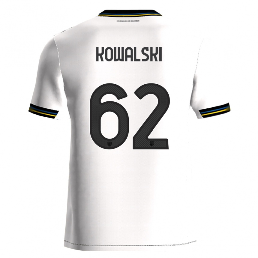 ילדים כדורגל Mateusz Kowalski #62 לבן שחור ג'רזי ביתית 2025/26