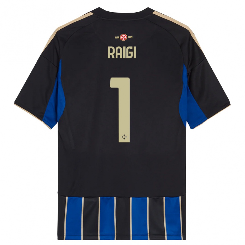 ילדים כדורגל Francesco Raigi #1 שחור כחול ג'רזי ביתית 2025/26