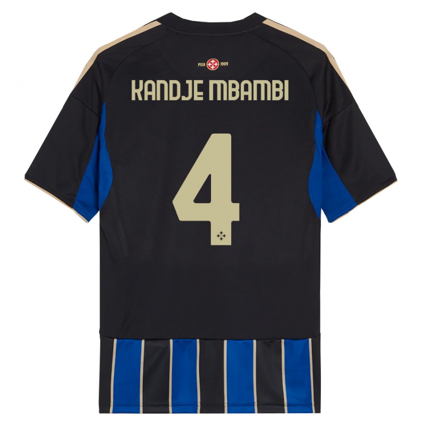 ילדים כדורגל Jeremy Kandje Mbambi #4 שחור כחול ג'רזי ביתית 2025/26