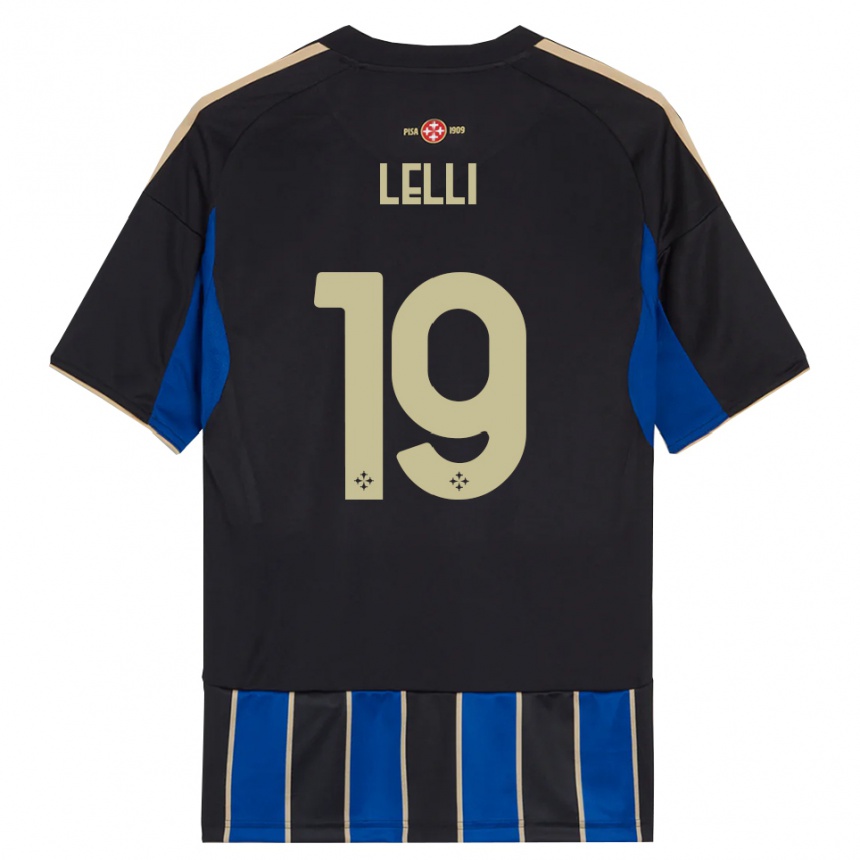 ילדים כדורגל Roberto Lelli #19 שחור כחול ג'רזי ביתית 2025/26