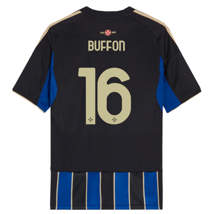 ילדים כדורגל לואי תומס בופון #16 שחור כחול ג'רזי ביתית 2025/26