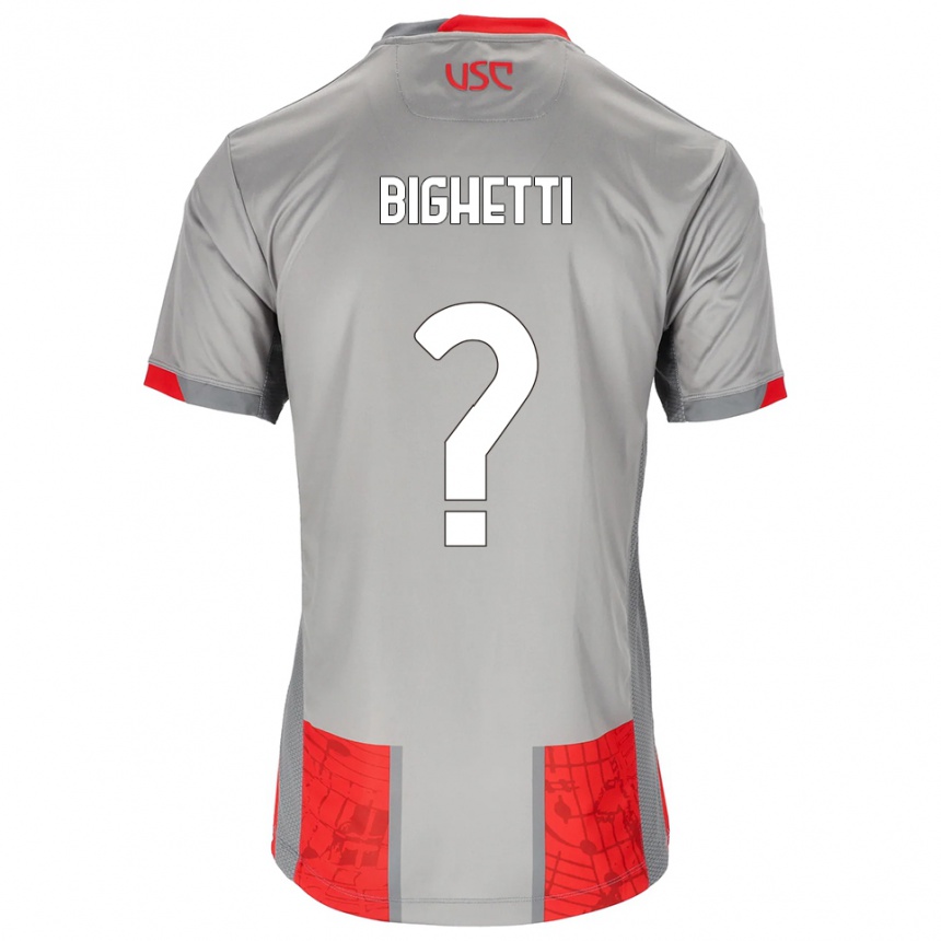 ילדים כדורגל Paolo Bighetti #0 אדום אפור ג'רזי ביתית 2025/26