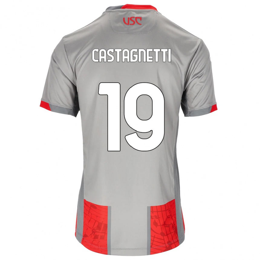 ילדים כדורגל מיקלה קסטנייטי #19 אדום אפור ג'רזי ביתית 2025/26