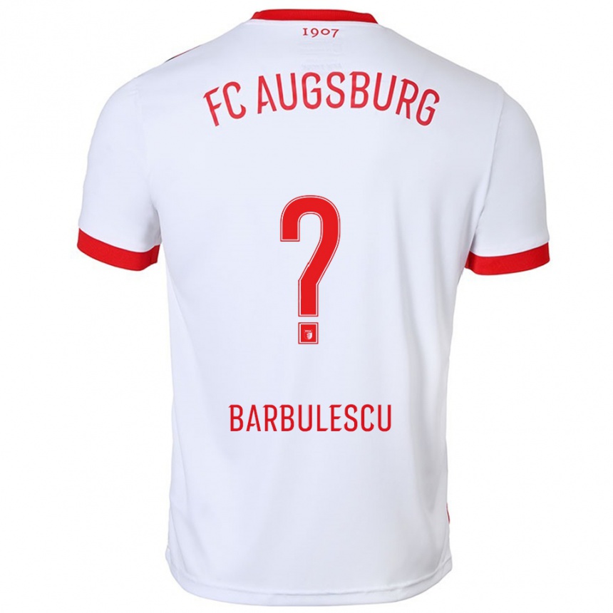 ילדים כדורגל לוקה ברבולסקו #0 לבן אדום ג'רזי ביתית 2025/26