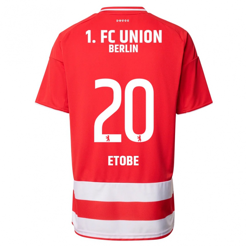 ילדים כדורגל Michael Etobe #20 אדום לבן ג'רזי ביתית 2025/26