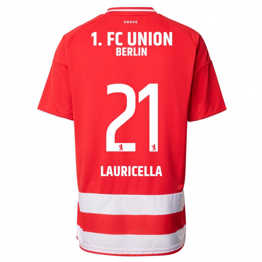 ילדים כדורגל Guiseppe Lauricella #21 אדום לבן ג'רזי ביתית 2025/26