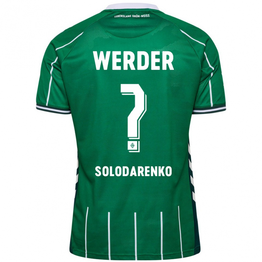 ילדים כדורגל Timofiy Solodarenko #0 ירוק לבן ג'רזי ביתית 2025/26