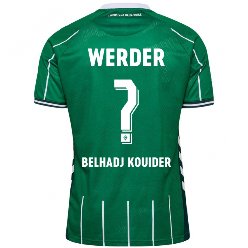 ילדים כדורגל Mahfoud Belhadj Kouider #0 ירוק לבן ג'רזי ביתית 2025/26