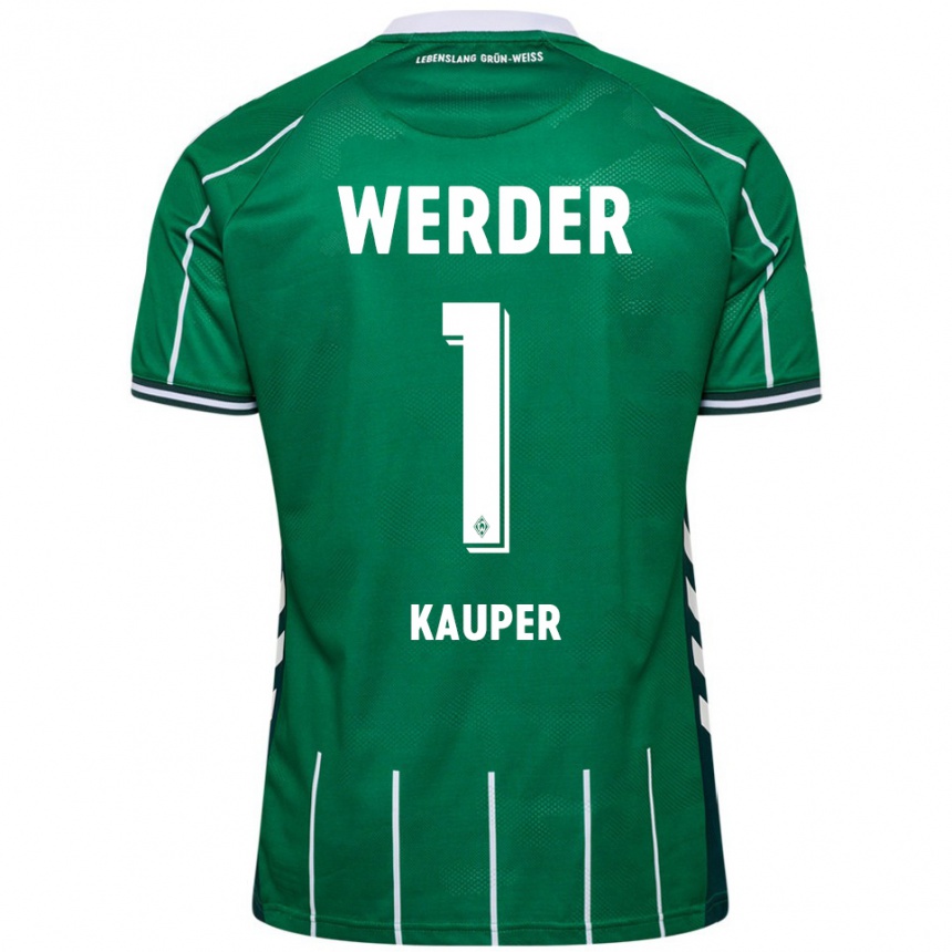 ילדים כדורגל בן קאופר #1 ירוק לבן ג'רזי ביתית 2025/26