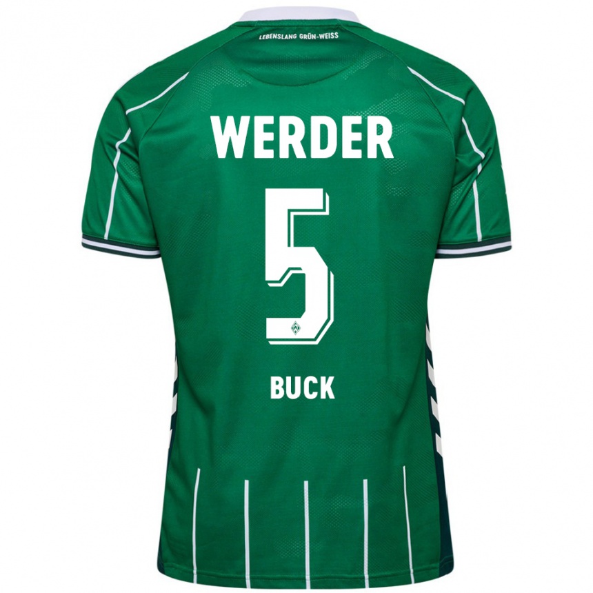 ילדים כדורגל Marten Buck #5 ירוק לבן ג'רזי ביתית 2025/26