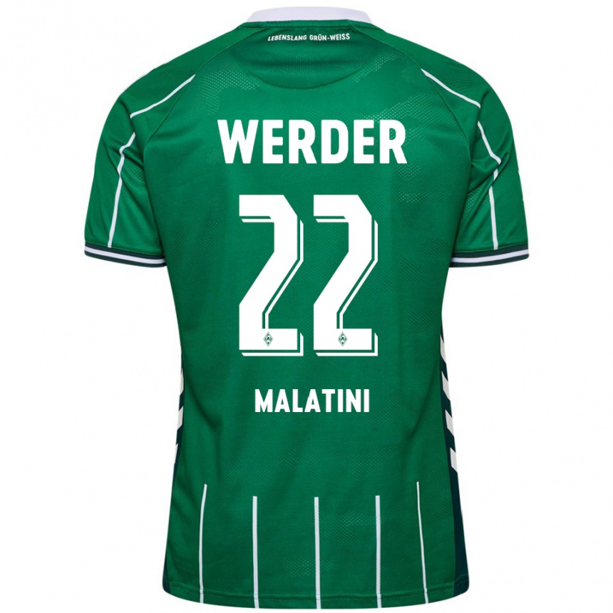 ילדים כדורגל Julián Malatini #22 ירוק לבן ג'רזי ביתית 2025/26