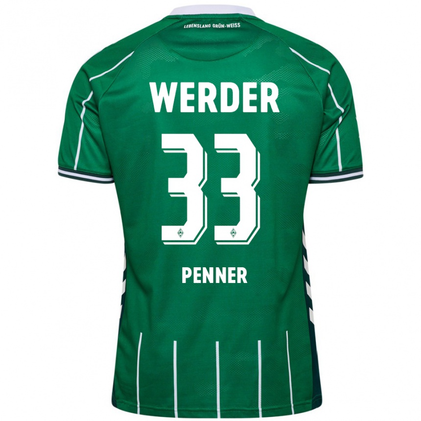 ילדים כדורגל Maria Penner #33 ירוק לבן ג'רזי ביתית 2025/26
