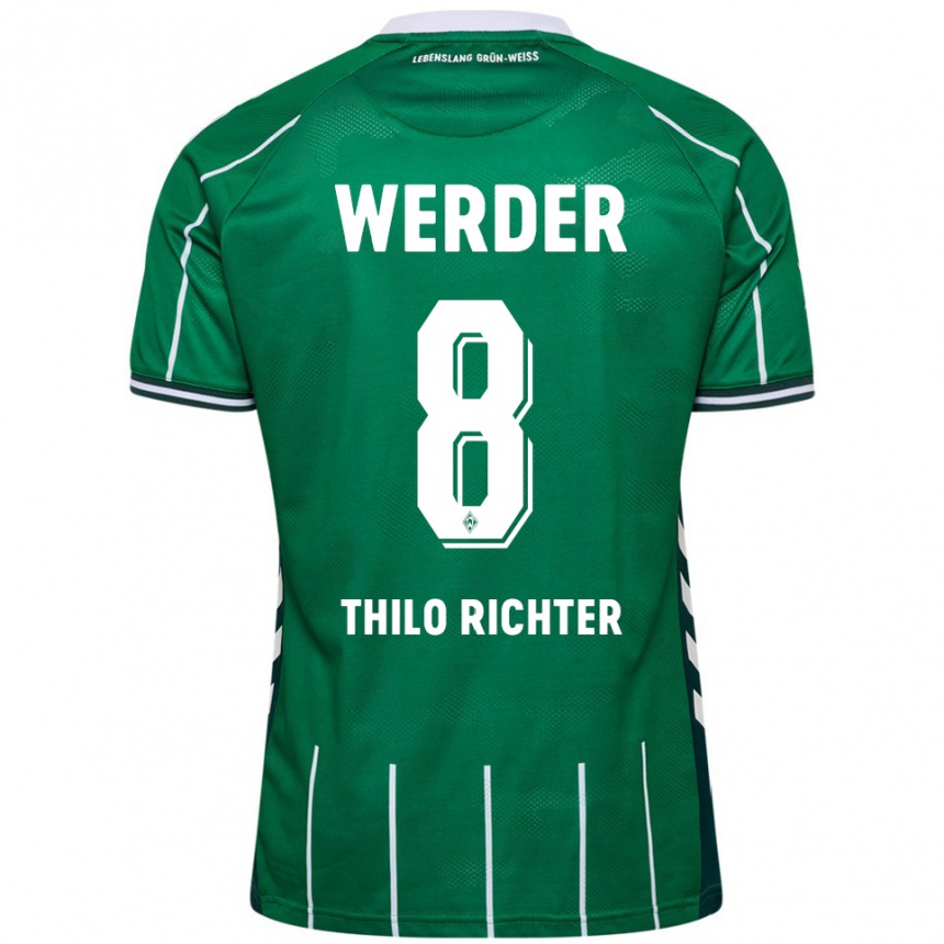 ילדים כדורגל Jasper Thilo Richter #8 ירוק לבן ג'רזי ביתית 2025/26