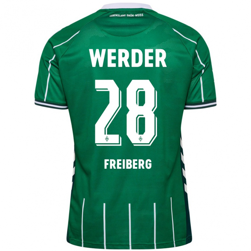 ילדים כדורגל Piet Freiberg #28 ירוק לבן ג'רזי ביתית 2025/26