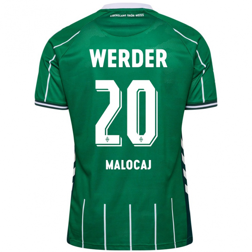 ילדים כדורגל Edinjo Malocaj #20 ירוק לבן ג'רזי ביתית 2025/26
