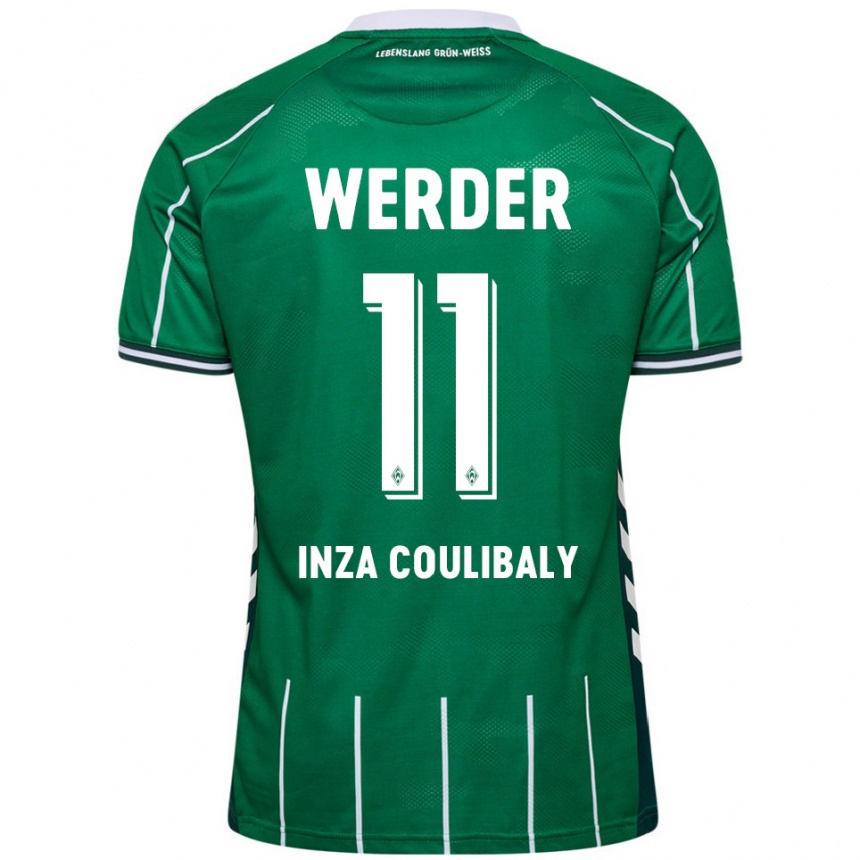 ילדים כדורגל Ben Inza Coulibaly #11 ירוק לבן ג'רזי ביתית 2025/26