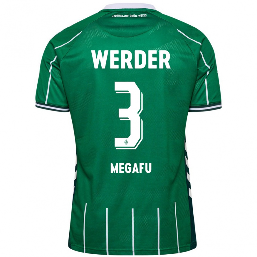 ילדים כדורגל Tim Megafu #3 ירוק לבן ג'רזי ביתית 2025/26