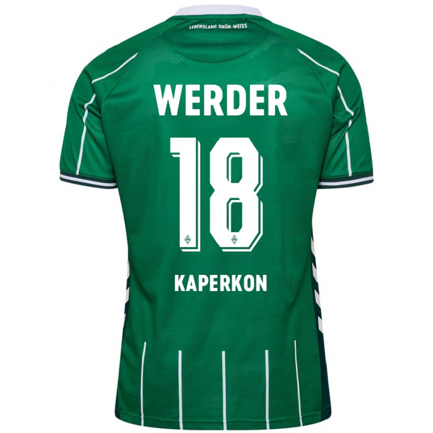 ילדים כדורגל Tom Kaperkon #18 ירוק לבן ג'רזי ביתית 2025/26