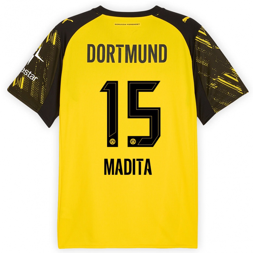 ילדים כדורגל מדיטה קוהורסט #15 צהוב שחור ג'רזי ביתית 2025/26