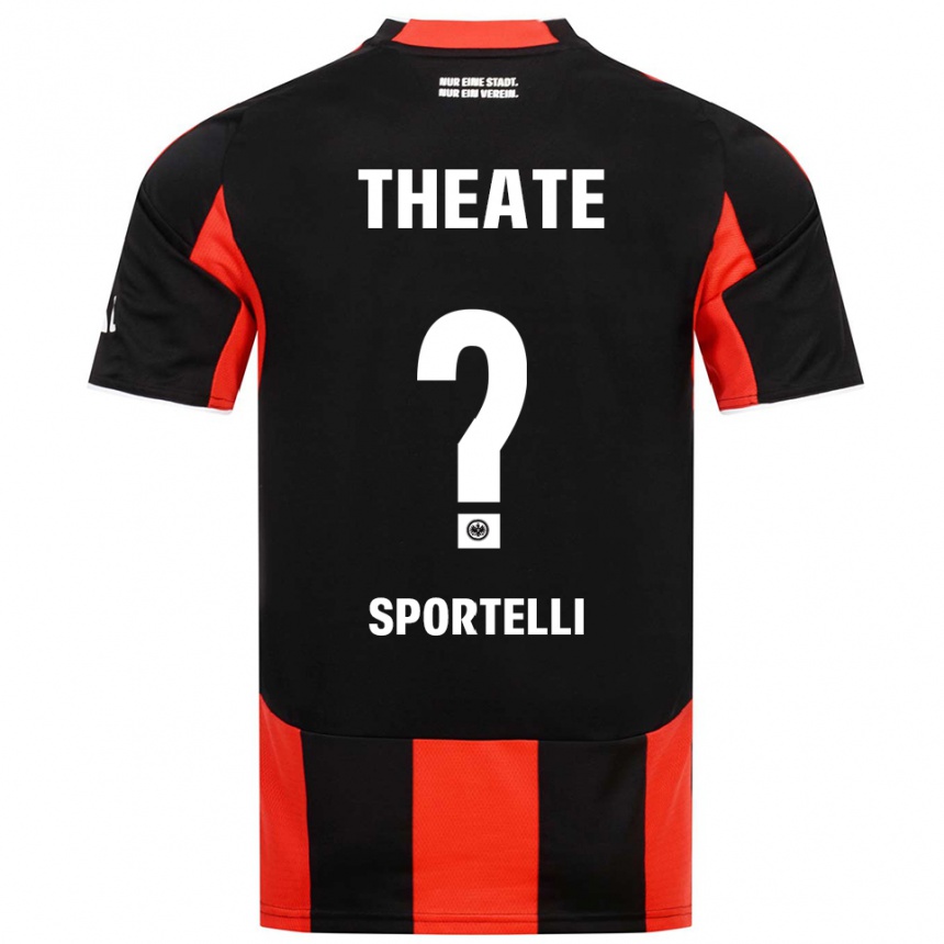 ילדים כדורגל Flavio Sportelli #0 שחור אדום ג'רזי ביתית 2025/26