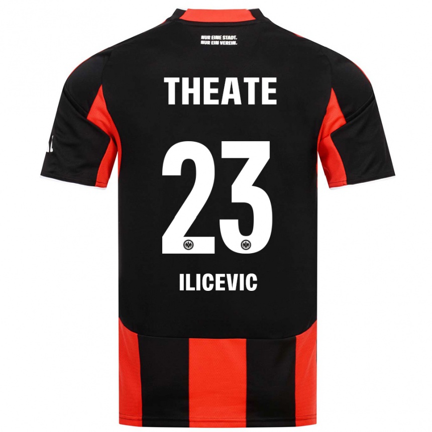 ילדים כדורגל Niko Ilicevic #23 שחור אדום ג'רזי ביתית 2025/26