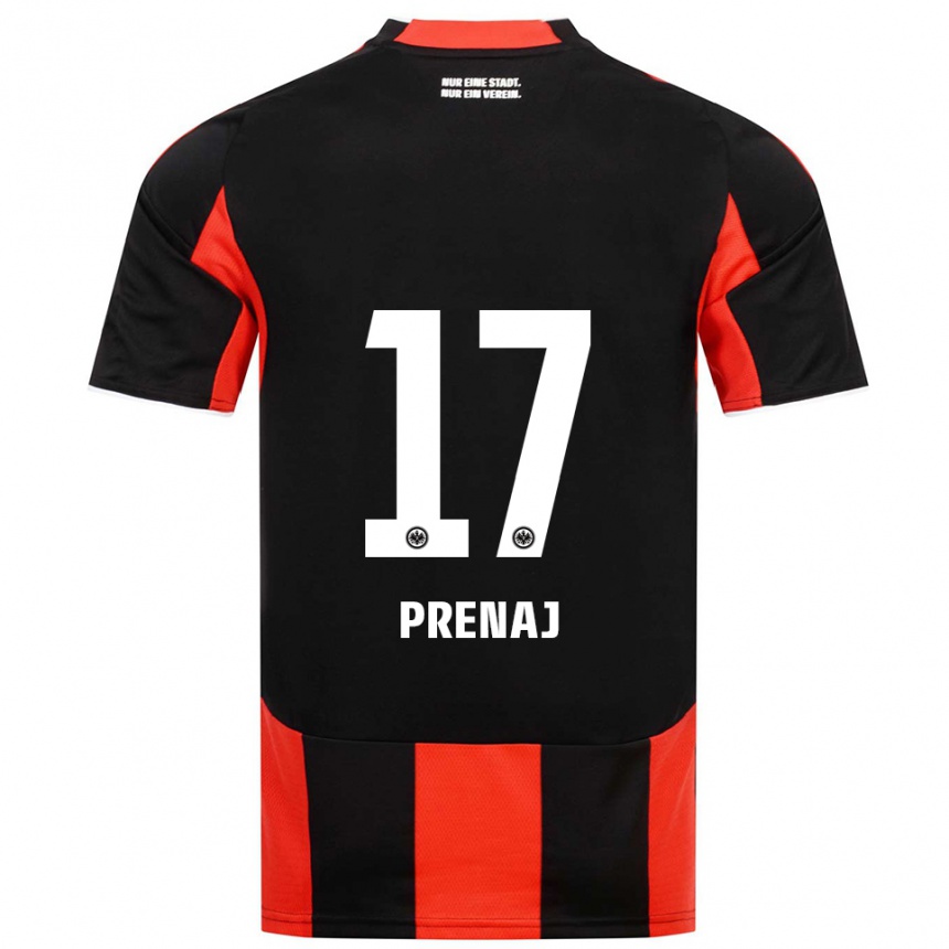 ילדים כדורגל כריסטיאן פרנאג' #17 שחור אדום ג'רזי ביתית 2025/26