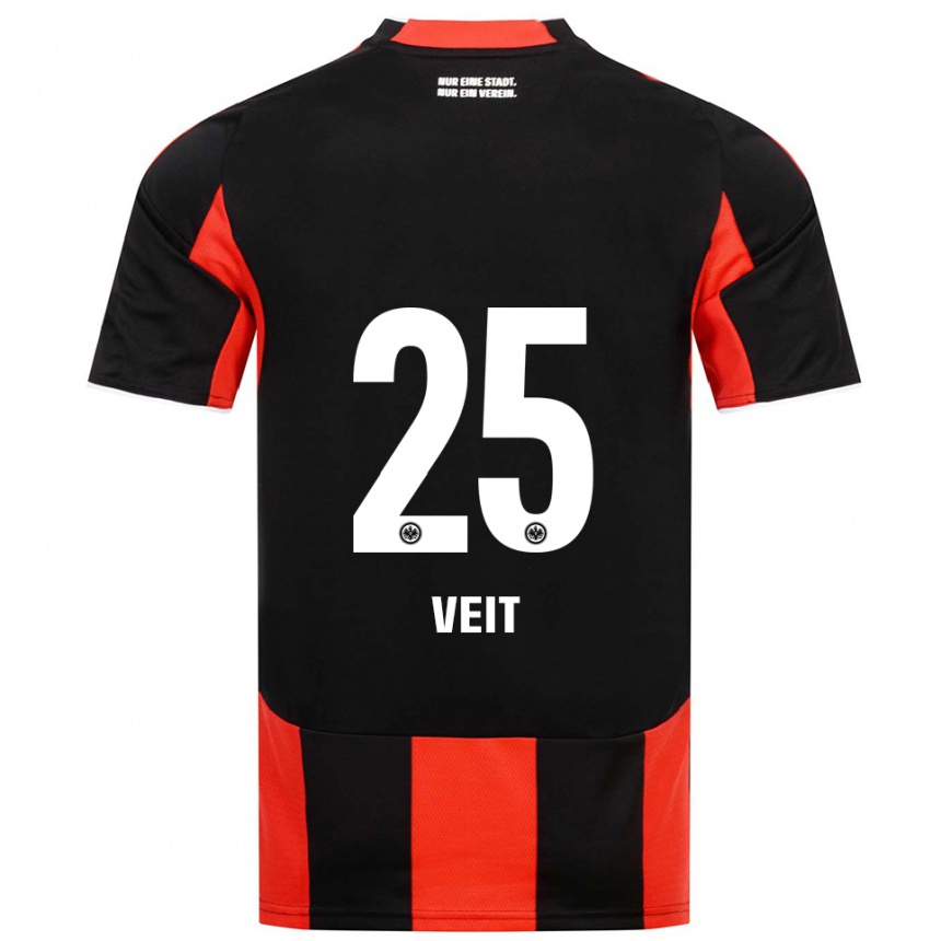 ילדים כדורגל ג׳לה וייט #25 שחור אדום ג'רזי ביתית 2025/26