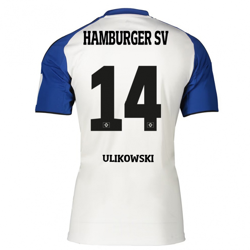 ילדים כדורגל Felix Ulikowski #14 לבן כחול ג'רזי ביתית 2025/26