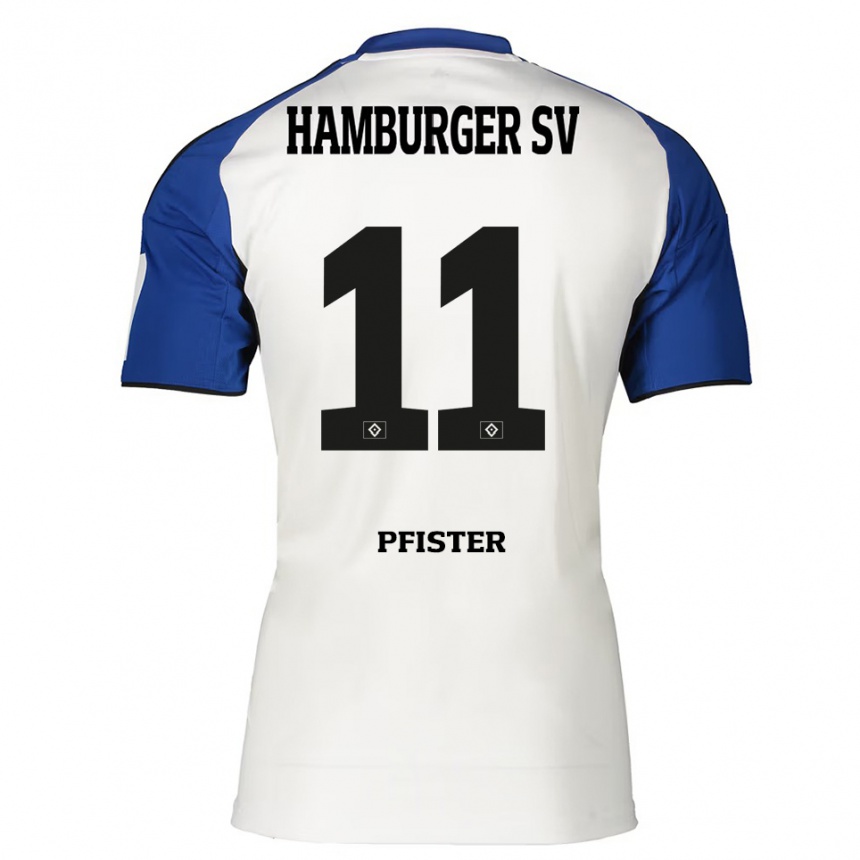 ילדים כדורגל אדוארד פיסטר #11 לבן כחול ג'רזי ביתית 2025/26
