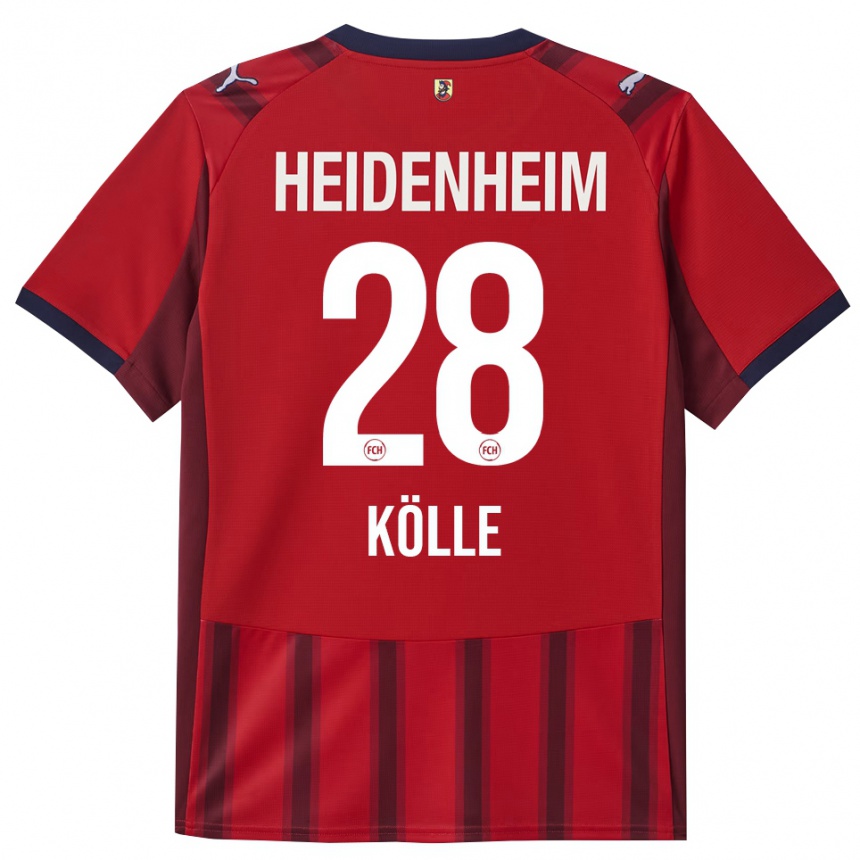 ילדים כדורגל Adam Kölle #28 אדום נייבי ג'רזי ביתית 2025/26