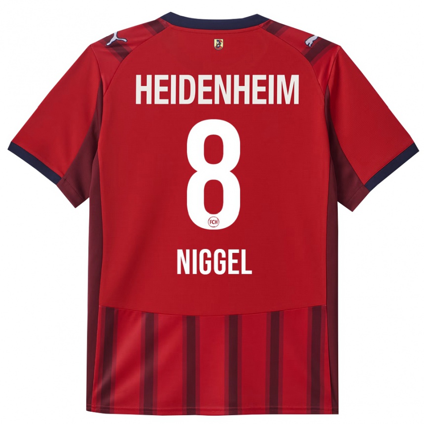 ילדים כדורגל Henrik Niggel #8 אדום נייבי ג'רזי ביתית 2025/26
