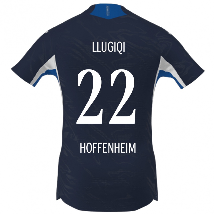 ילדים כדורגל Arian Llugiqi #22 נייבי לבן ג'רזי ביתית 2025/26