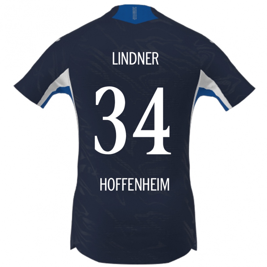 ילדים כדורגל Sophie Lindner #34 נייבי לבן ג'רזי ביתית 2025/26
