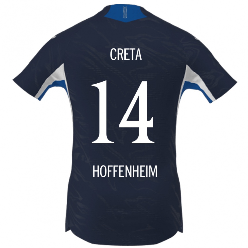 ילדים כדורגל David Creța #14 נייבי לבן ג'רזי ביתית 2025/26